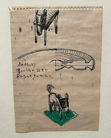 Hayward Galleryの奈良美智展に展示されているブルーハーツの絵 (2025夏)