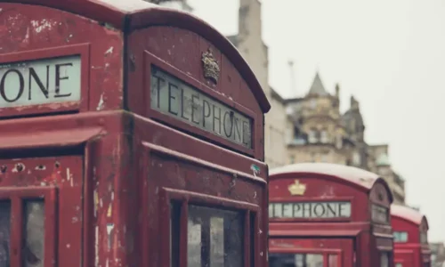 ロンドンの電話ボックス